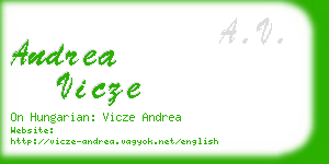 andrea vicze business card